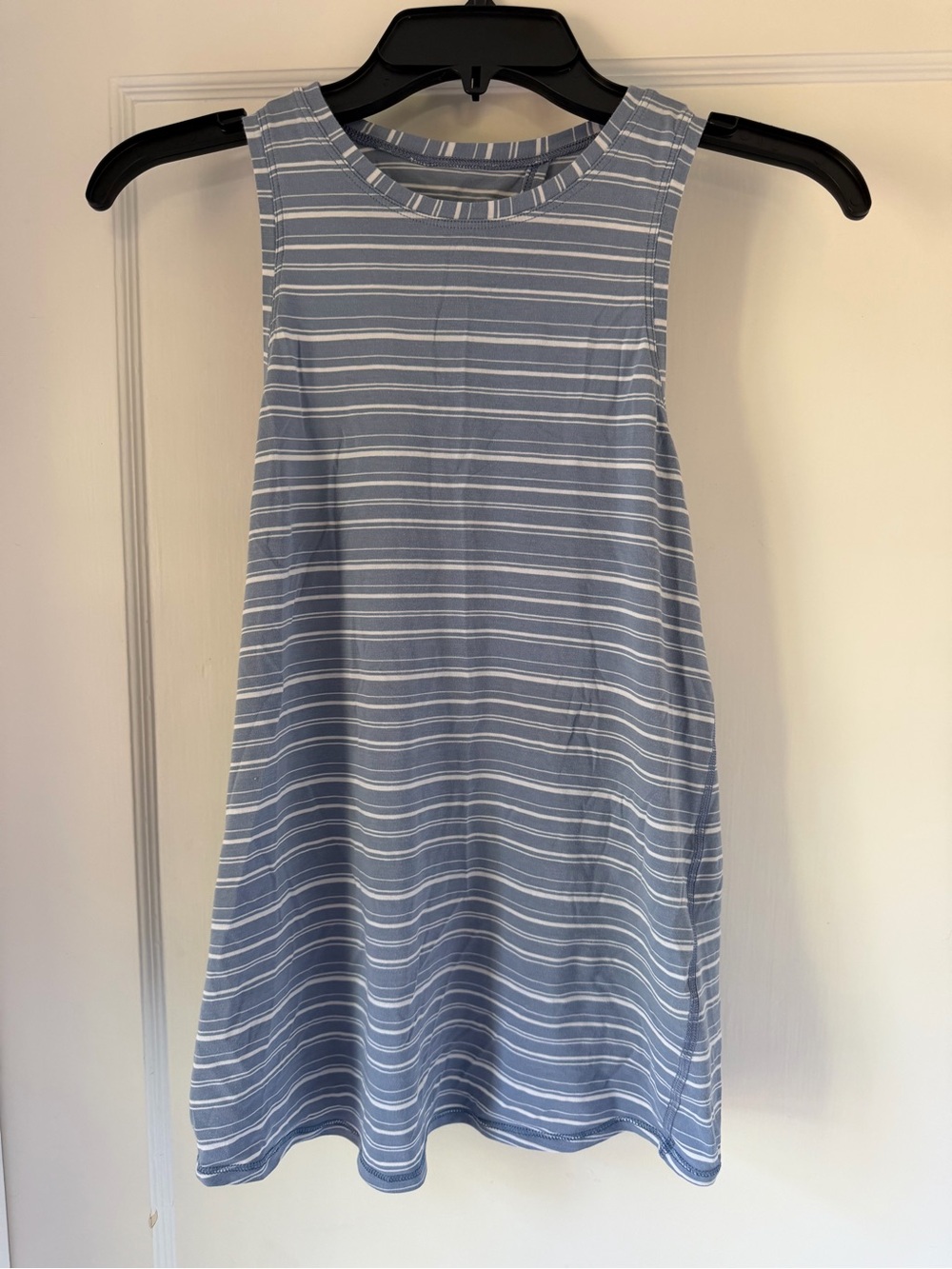 Lululemon Light Blue Striped Sleeveless tank - open back